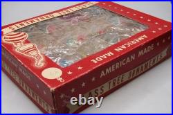 Lot VTG Unsilvered Glass Indent DROP RAILROAD BELL Christmas Ornament Premier