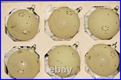 Lot VTG Unsilvered Glass Pictured GLOW in DARK BALL Christmas Ornaments Germany