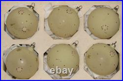 Lot VTG Unsilvered Glass Pictured GLOW in DARK BALL Christmas Ornaments Germany