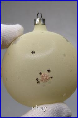 Lot VTG Unsilvered Glass Pictured GLOW in DARK BALL Christmas Ornaments Germany