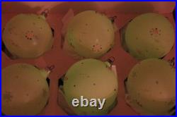 Lot VTG Unsilvered Glass Pictured GLOW in DARK BALL Christmas Ornaments Germany