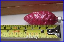 Lot Vintage Glass Assorted Color PINECONES Mica Christmas Ornaments Germany