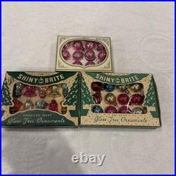 Lot Vintage Glass Assorted Mica BELL DROP BALL Christmas Ornament Shiny Brite