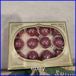 Lot Vintage Glass Assorted Mica BELL DROP BALL Christmas Ornament Shiny Brite