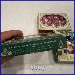 Lot Vintage Glass Assorted Mica BELL DROP BALL Christmas Ornament Shiny Brite