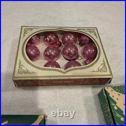 Lot Vintage Glass Assorted Mica BELL DROP BALL Christmas Ornament Shiny Brite