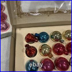 Lot Vintage Glass Assorted Mica BELL DROP BALL Christmas Ornament Shiny Brite