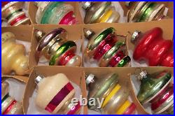 Lot Vintage Glass Assorted TORNADO Drop Christmas Ornament Shiny Brite USA