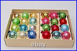 Lot Vintage Glass Feather Tree Tiny Color BALL Christmas Ornament Shiny Brite #3