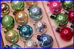 Lot Vintage Glass Feather Tree Tiny Color BALL Christmas Ornament Shiny Brite #3