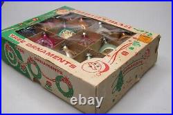 Lot Vintage Glass Indent Assorted Glittered DROP Christmas Ornaments Poland