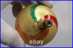 Lot Vintage Glass Indent Mica Pictured BALL DROP Mica Christmas Ornaments Poland