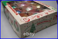 Lot Vintage Glass Pictured FLOWERS BELL Glitter DROP Christmas Ornaments Poland