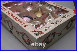 Lot Vintage Glass Pictured Mica DROP Large Christmas Ornaments Fantasia Poland