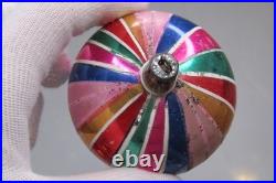 Lot Vintage Glass Striped Stars HARLEQUIN BALL DROP Christmas Ornaments Poland
