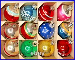 Lot Vintage Pictured Dotted Glass BALL DROP Christmas Ornament Paragon US Lot Vintage Pictured Dotted Glass BALL DROP Christmas Ornament Paragon US