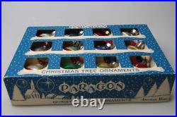 Lot Vintage Pictured Dotted Glass BALL DROP Christmas Ornament Paragon US Lot Vintage Pictured Dotted Glass BALL DROP Christmas Ornament Paragon US