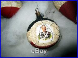Lot antique Christmas tree glass ornaments/I world war -Imperior Wilhelm II
