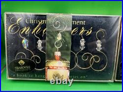 Lot of 2 JP Brown Ornament Enhancers with Crystals in Box NIB (011)