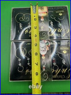 Lot of 2 JP Brown Ornament Enhancers with Crystals in Box NIB (011)