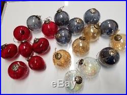 Lot of 20 Christmas Kugel Ornament, Germany Antique Hand Blown Heavy Glass