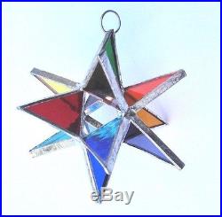 Lot of 25! Stained Glass Moravian STARS Iridescent MULTI COLOR! Christmas