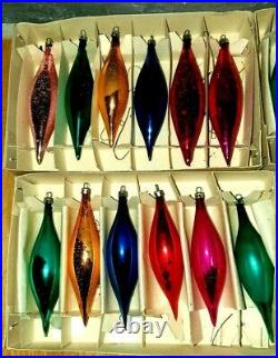 Lot of 42 Christmas Assortment VTG Tree Ornaments Poland Glass teardrop 5