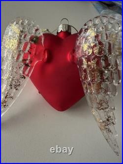 Lot of 5 Hallmark 2020 Elegant Glass Heart Premium Keepsake Ornaments QK1384