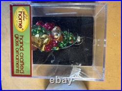 Lot of 6 Fabulous Home Holiday Glass Ornaments MINT IN BOX Complete Set