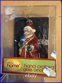 Lot of 6 Fabulous Home Holiday Glass Ornaments MINT IN BOX Complete Set