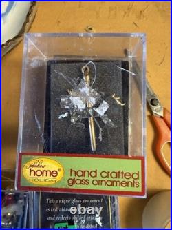 Lot of 6 Fabulous Home Holiday Glass Ornaments MINT IN BOX Complete Set