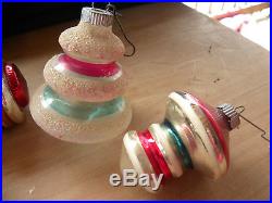 Loty of 13 Vtg Atomic Tornado Coby Glass Products Christmas Ornaments EB14