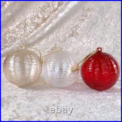 Louis Vuitton Christmas Ornament Glass Ball Set of 3 Rare VIP Gift with Case