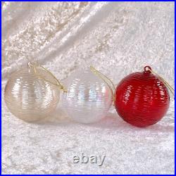 Louis Vuitton Christmas Ornament Glass Ball Set of 3 Rare VIP Gift with Case