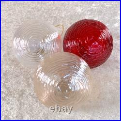 Louis Vuitton Christmas Ornament Glass Ball Set of 3 Rare VIP Gift with Case