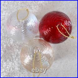 Louis Vuitton Christmas Ornament Glass Ball Set of 3 Rare VIP Gift with Case