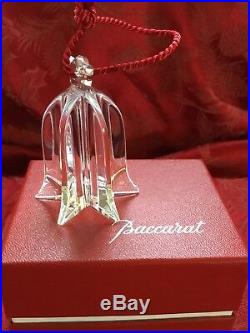 MIB FLAWLESS Stunning BACCARAT France Glass NOEL BELL Crystal Christmas ORNAMENT