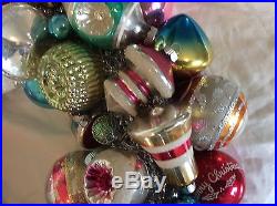 MID Century Modern Vintage Shiny Brite Glass Tree Ornament Christmas Wreath
