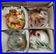 MINT-ONLY-YCG-Blown-GLASS-ornaments-BOX-OF-4-FLORAL-5-ORNAMENTS-RETIRED-2014-01-ki