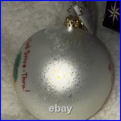 MINT RARE In-N-Out Burger Christopher Radko Christmas Ornament NIB 2003