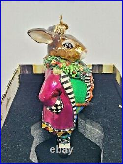 MacKenzie Childs Bunny O'Hare Christmas Ornament