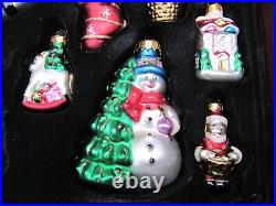 Macy's Holiday Lane 39 Piece Glass Ornament Set In Locking Wooden Box With Key