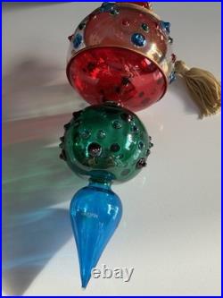 Marquis Waterford Royal Gem Handcrafted Blown Glass Christmas Ornament Set 3