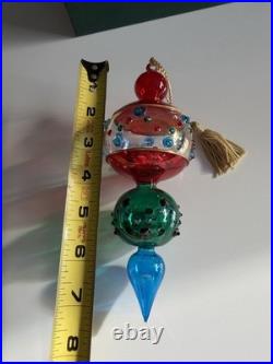 Marquis Waterford Royal Gem Handcrafted Blown Glass Christmas Ornament Set 3