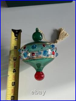 Marquis Waterford Royal Gem Handcrafted Blown Glass Christmas Ornament Set 3