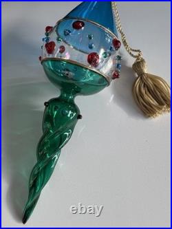 Marquis Waterford Royal Gem Handcrafted Blown Glass Christmas Ornament Set 3