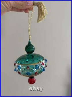 Marquis Waterford Royal Gem Handcrafted Blown Glass Christmas Ornament Set 3