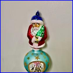 NEW 1999 Christopher Radko Twilight Santa Finial Christmas Tree Topper 14-1/2 in