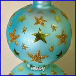 NEW 1999 Christopher Radko Twilight Santa Finial Christmas Tree Topper 14-1/2 in