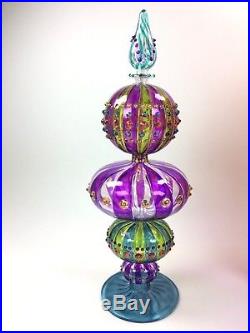 NEW Marquis Waterford Crystal Glass Carnivale Venetian Christmas Tree Topper